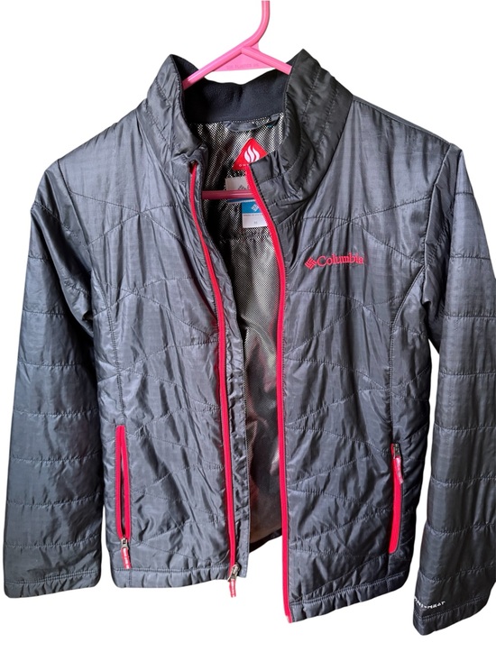 Columbia Other - Columbia youth unisex puffer rain coat jacket size medium. Black with red trim